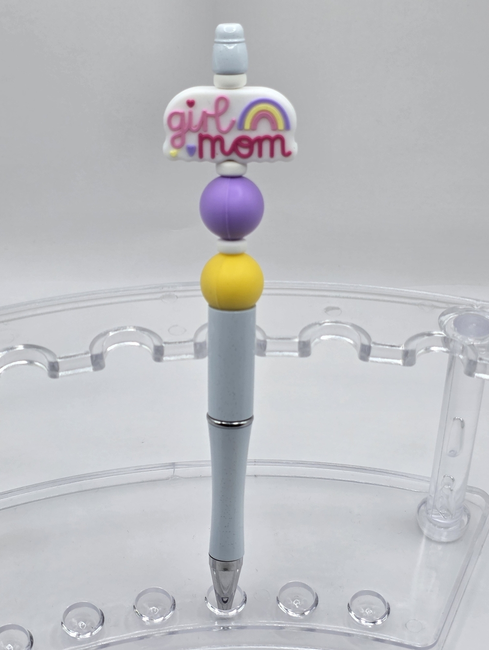 Girl Mom Beaded Pen Charm